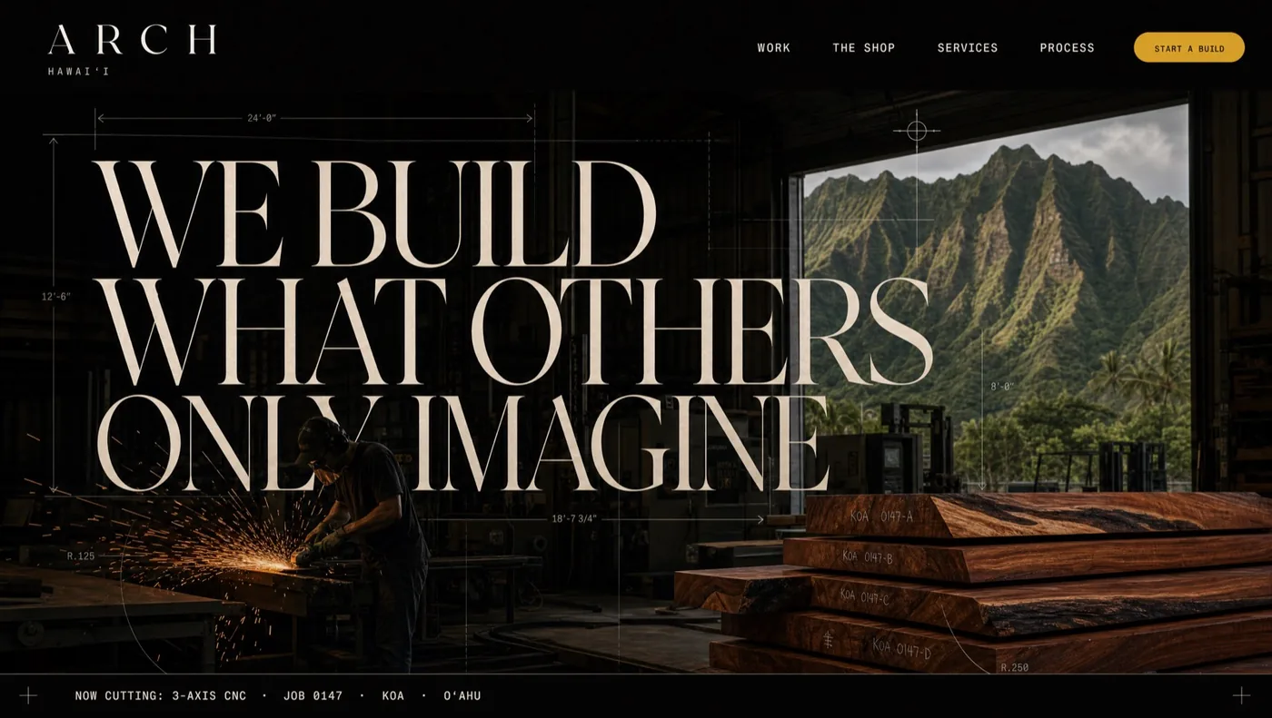 Arch Hawaii homepage