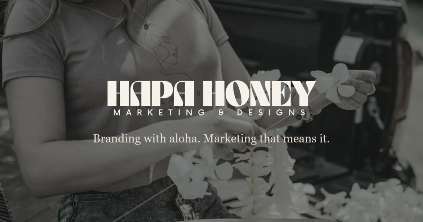 Hapa Honey Marketing homepage